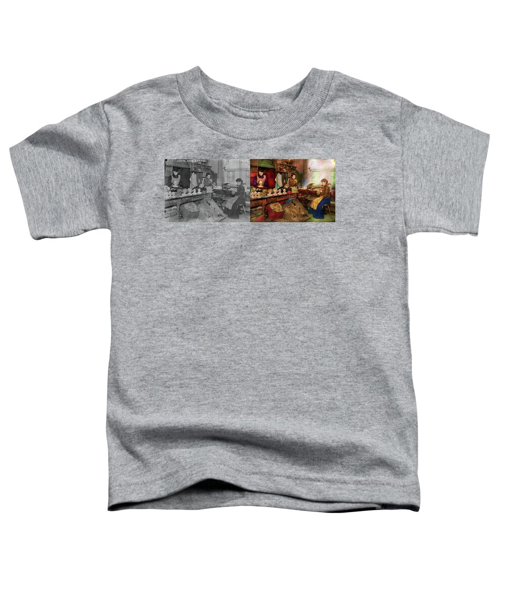 Germany Toddler T-Shirt featuring the photograph Toy maker - Wigging out 1916 - Side by Side by Mike Savad