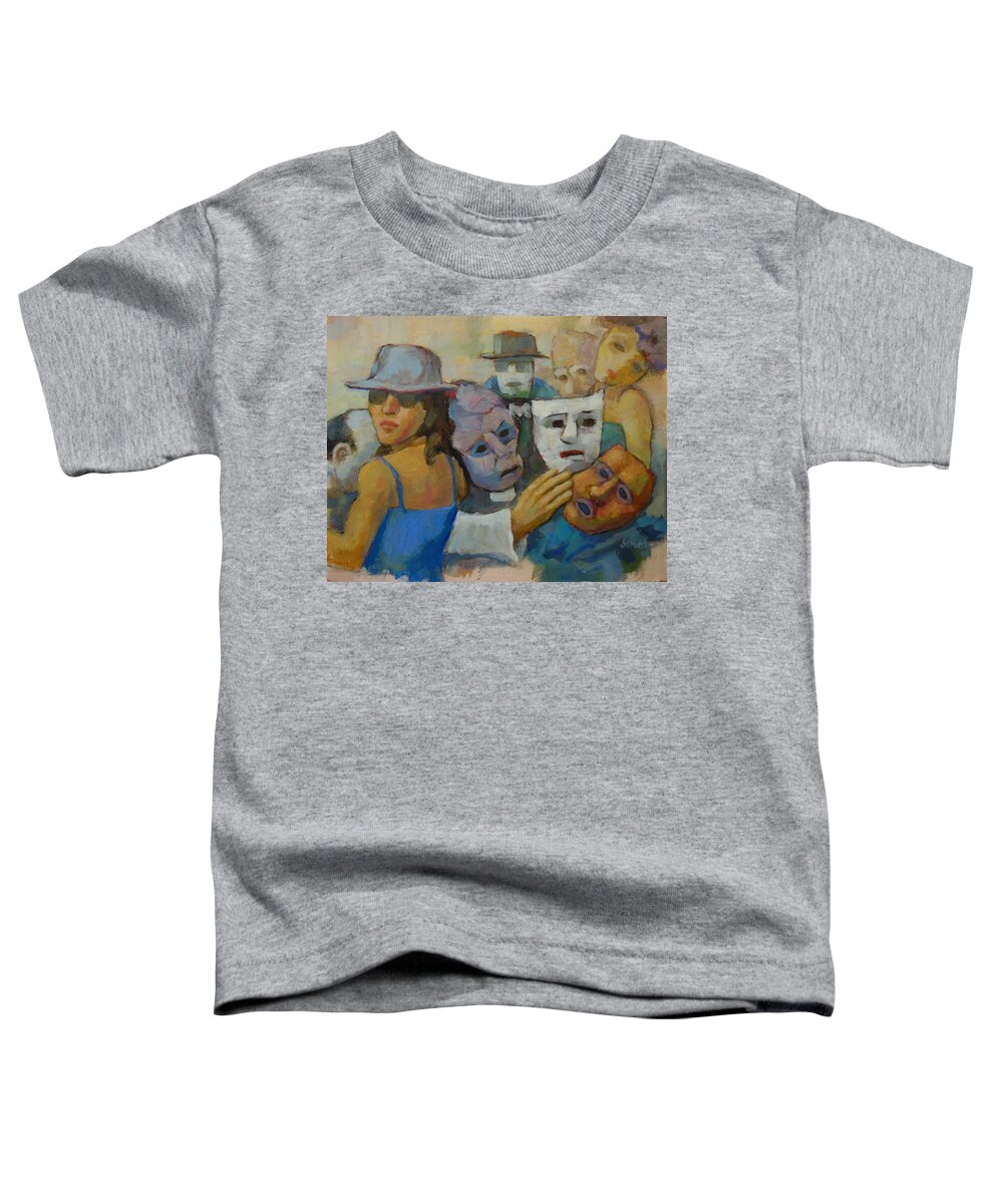 Artists Toddler T-Shirt featuring the painting The acrobats not Picasso by Johannes Strieder