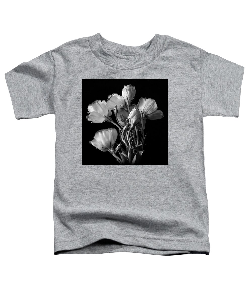Flower Toddler T-Shirt featuring the photograph Tulips Gentians by Lily Malor