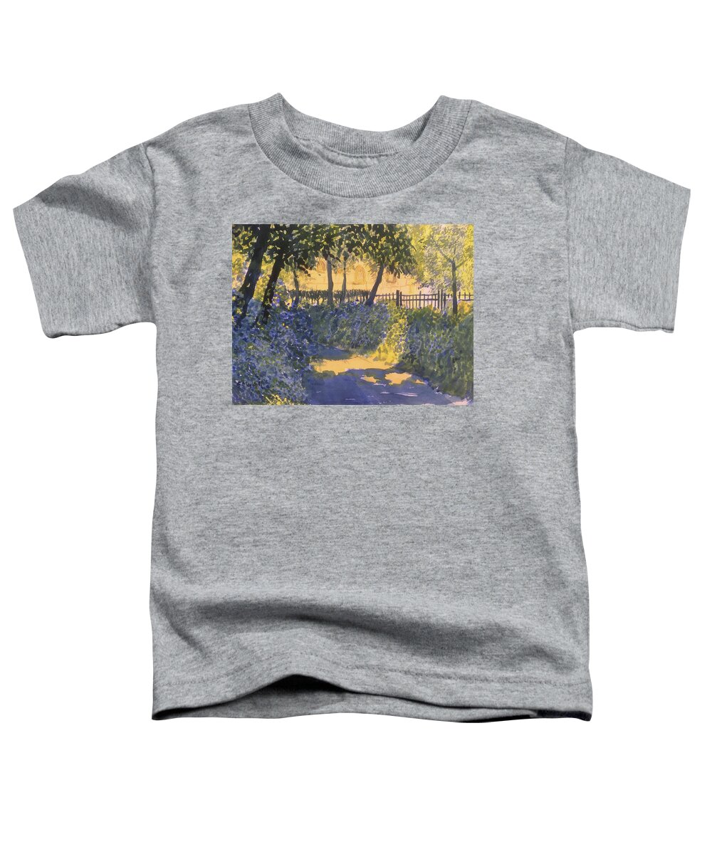 Watercolour Toddler T-Shirt featuring the painting Sunshine and Shadows on Turkey Lane by Glenn Marshall