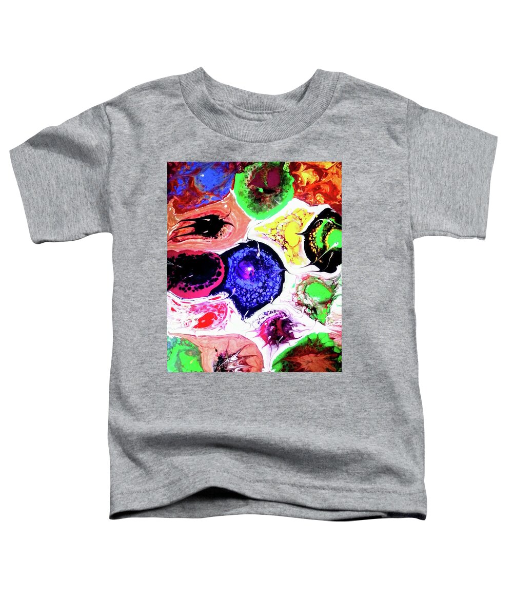Colres Toddler T-Shirt featuring the painting Turtle Shell by Anna Adams