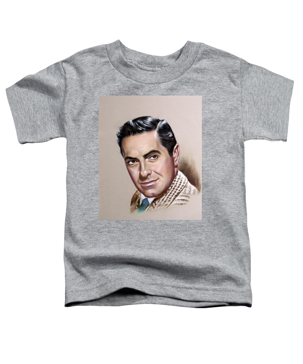 Tyrone Power Toddler T-Shirt featuring the painting Tyrone Power by David Arrigoni