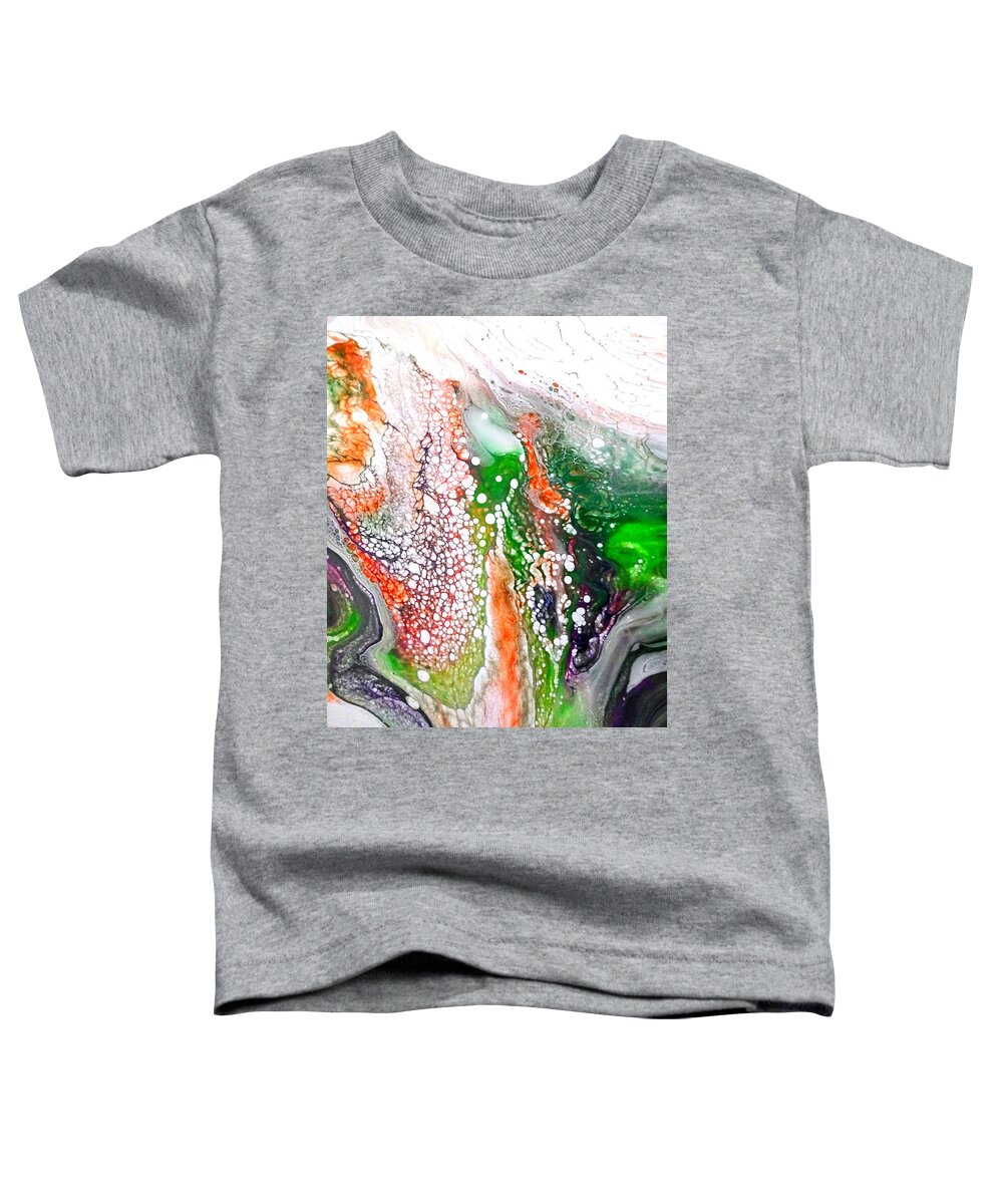 Sea Toddler T-Shirt featuring the painting Under the sea by Anna Adams