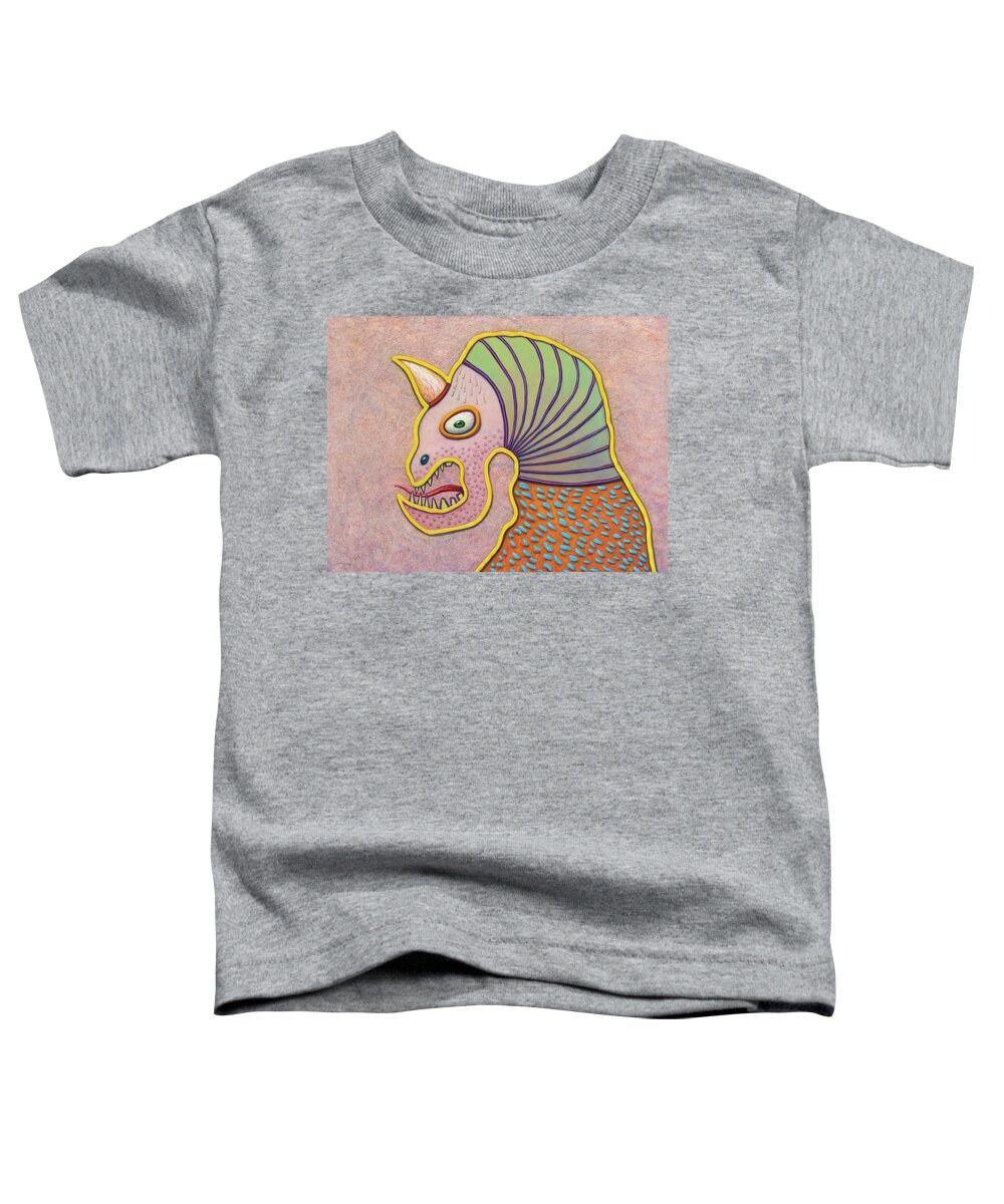 Horn Toddler T-Shirt featuring the painting Unihorn by James W Johnson