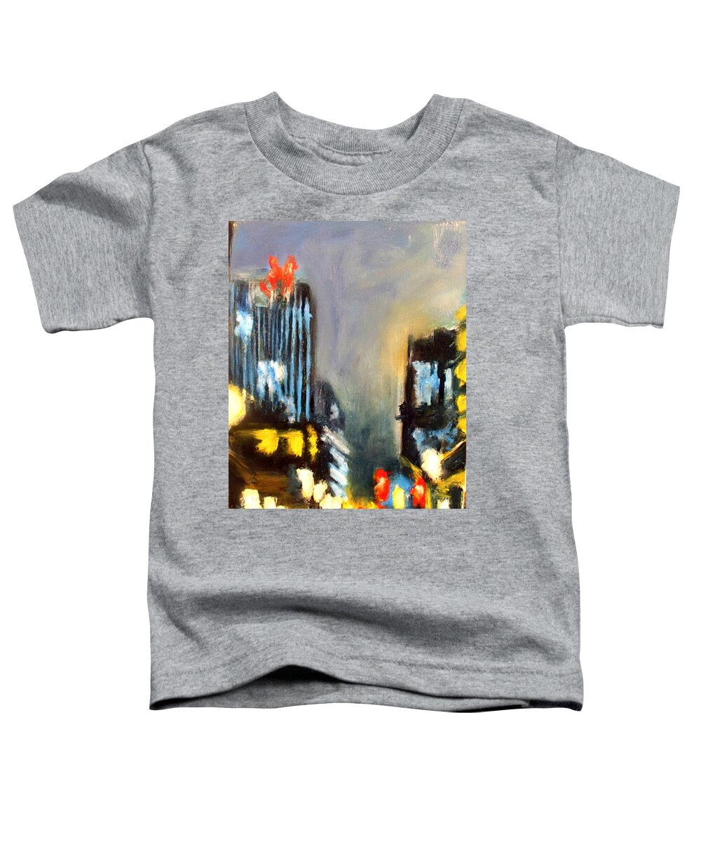  Toddler T-Shirt featuring the painting Untitled II - Des Moines by Robert Reeves
