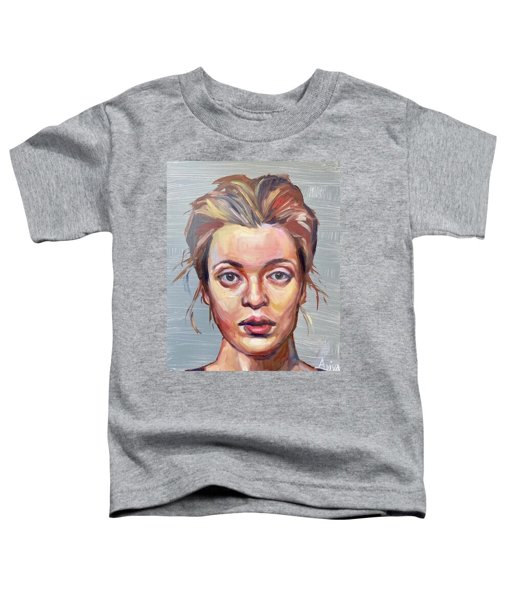 Portrait Toddler T-Shirt featuring the painting Von by Aviva Weinberg