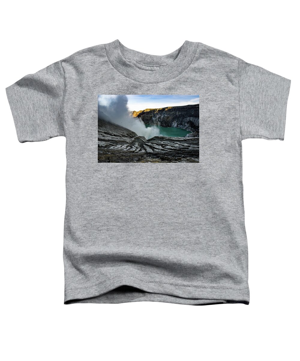 Volcano Toddler T-Shirt featuring the photograph Waiting For The Dawn - Mount Ijen Crater, East Java. Indonesia by Earth And Spirit