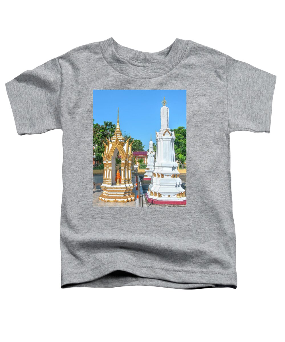Scenic Toddler T-Shirt featuring the photograph Wat Chai Mongkhon Phra Ubosot Boundary Stone and Chedi DTHSP0179 by Gerry Gantt