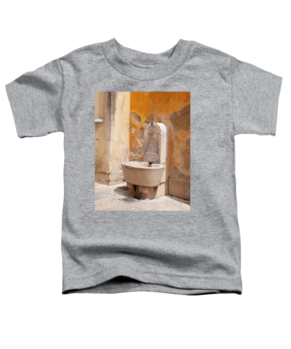Water Toddler T-Shirt featuring the photograph Water Basin - Grasse, France by Denise Strahm