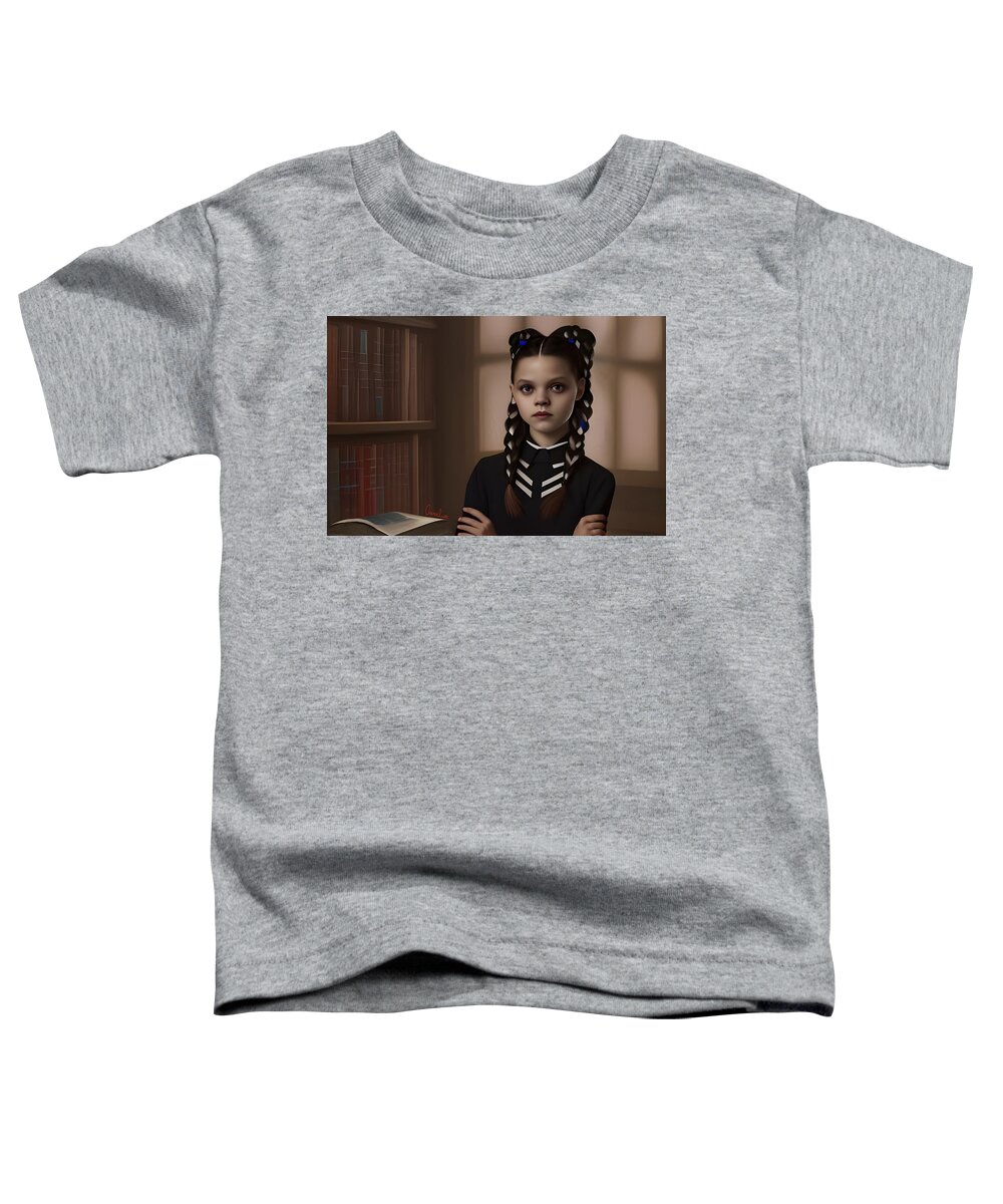 Wednesday Toddler T-Shirt featuring the digital art Wednesday's Child by Annalisa Rivera-Franz