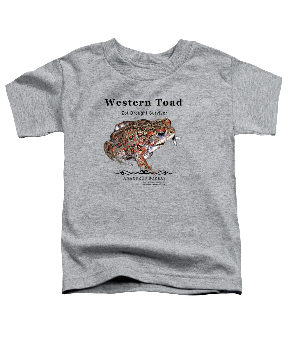 Toad Toddler T-Shirt featuring the digital art Western Toad Anaxyrus boreas by Lisa Redfern