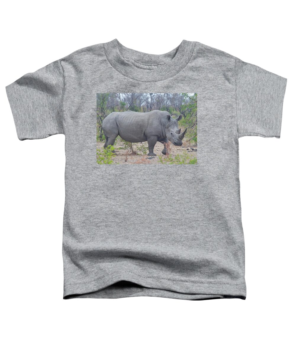 White Rhino Toddler T-Shirt featuring the photograph White Rhino South Africa by Heidi Fickinger