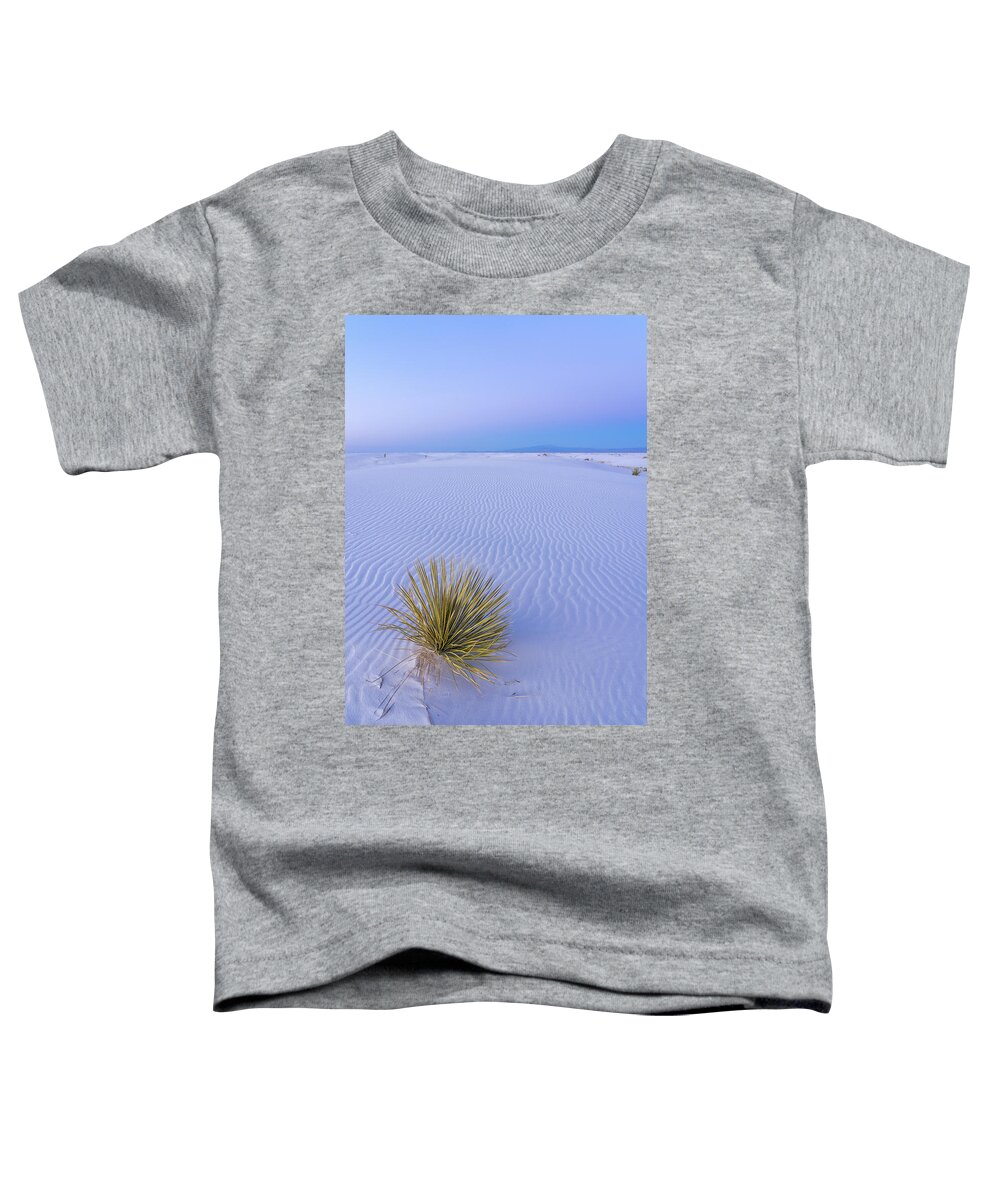 White Sands National Park Toddler T-Shirt featuring the photograph White Sands Yucca at Dusk by Tina Horne
