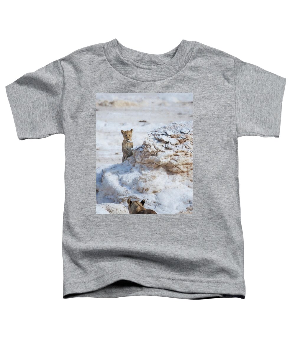 Lion Toddler T-Shirt featuring the photograph Why Nap When You Can Play, No. 2 by Belinda Greb