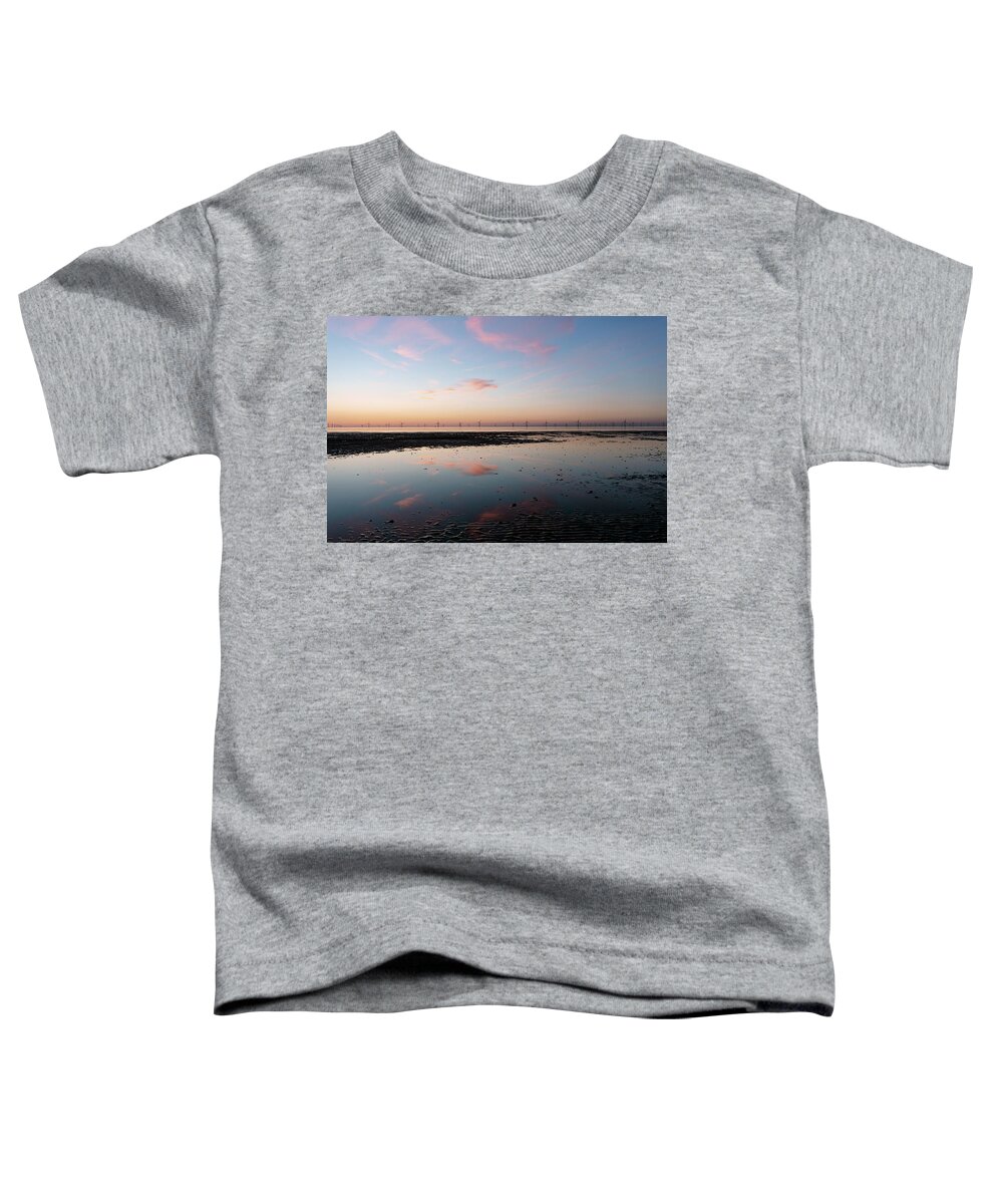 Hoylake Toddler T-Shirt featuring the photograph Windmills at Sunset by Spikey Mouse Photography