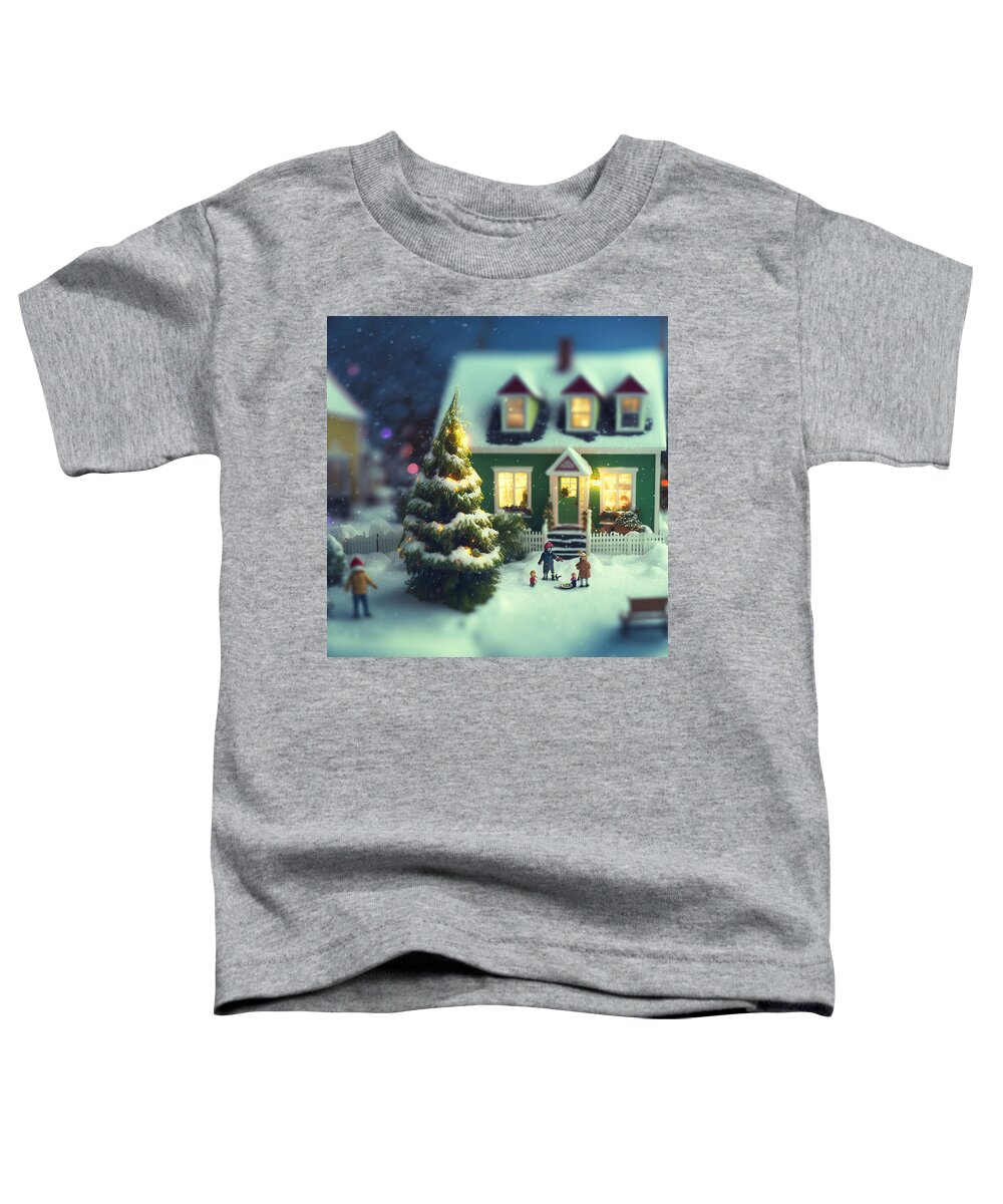 Winter Toddler T-Shirt featuring the digital art Winter Miniature 1 by Jay Schankman