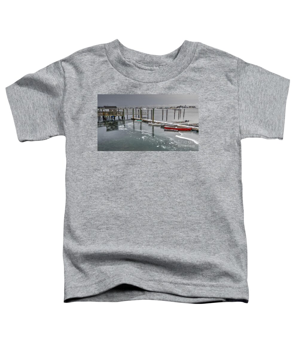 Rye Harbor State Park Toddler T-Shirt featuring the photograph Winter on the Water by Steve Brown