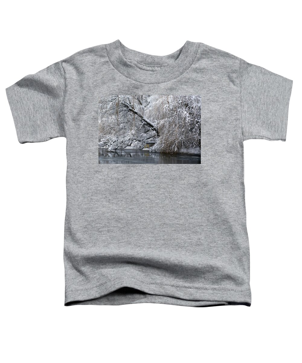 Milwaukee Toddler T-Shirt featuring the photograph Winter Trees by Deb Beausoleil