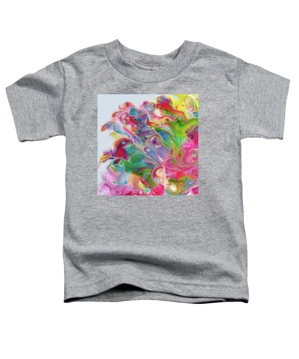 Rainbow Colors Toddler T-Shirt featuring the painting Wonderous by Deborah Erlandson
