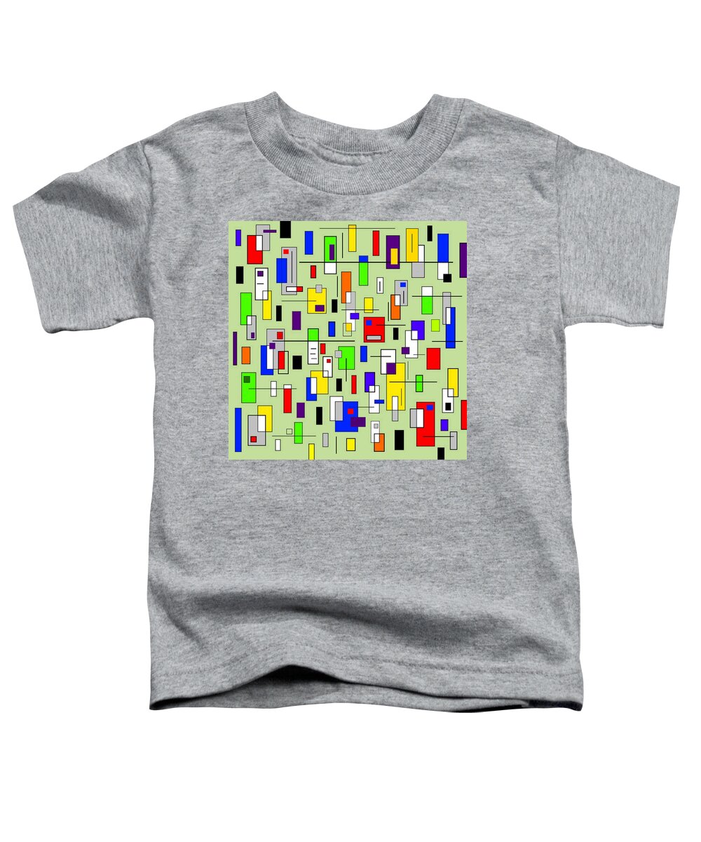 Rectangle Toddler T-Shirt featuring the digital art Wrecktangles by Designs By L