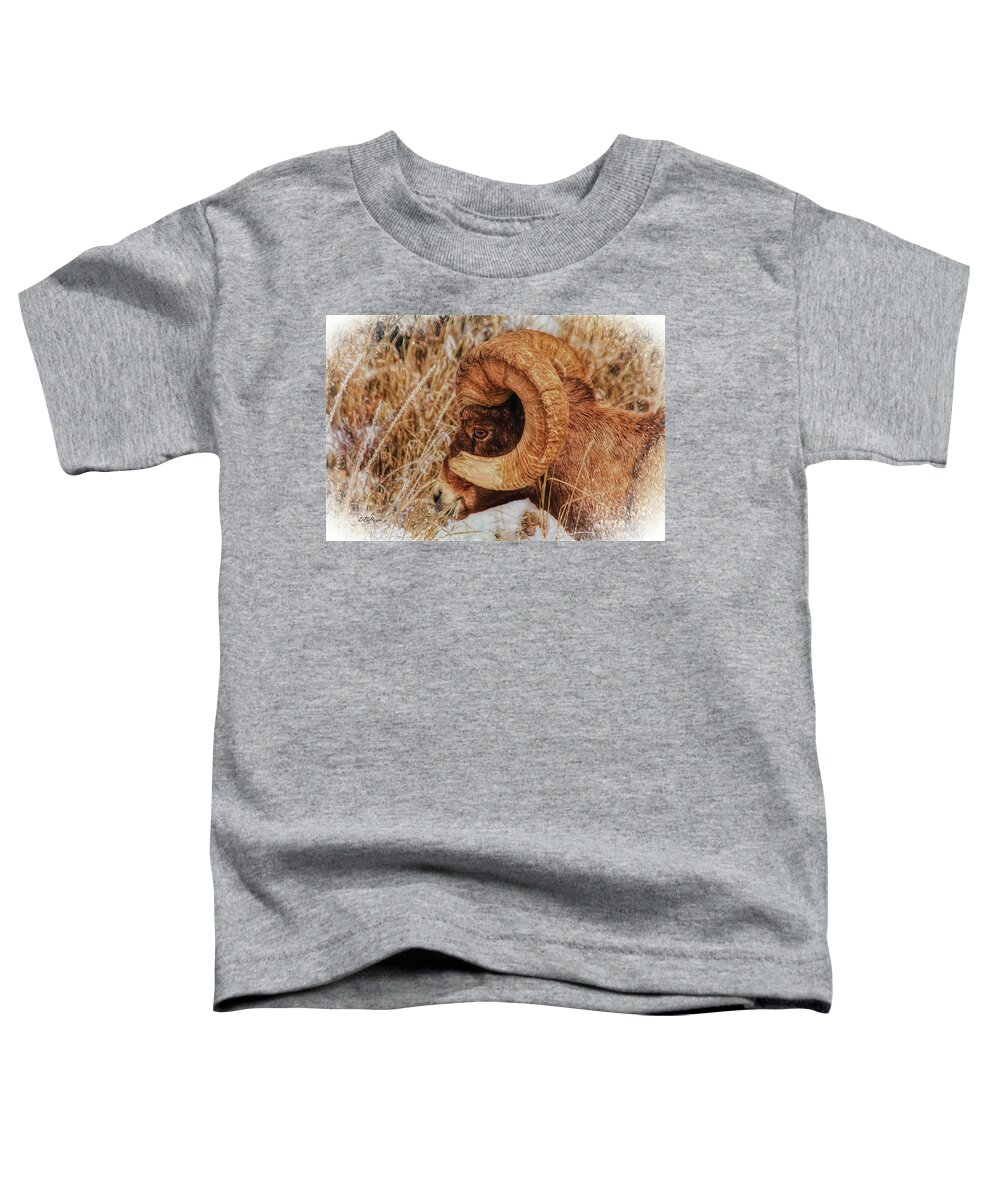 Wildlife Toddler T-Shirt featuring the mixed media Yellowstone Wildlife Artistry by DB Hayes
