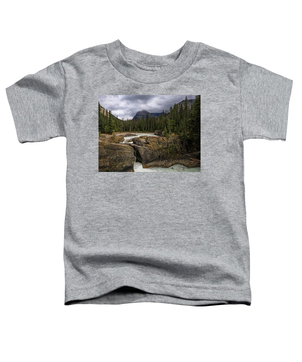 Kicking Horse River Toddler T-Shirt featuring the photograph Yoho Natural Bridge by Dan Sproul