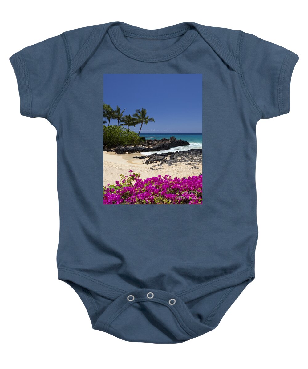 Flowers Baby Onesie featuring the photograph Makena Cove #1 by David Olsen