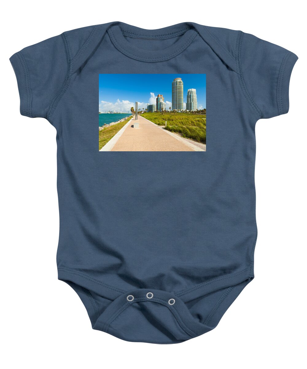 Architecture Baby Onesie featuring the photograph Miami Beach #29 by Raul Rodriguez