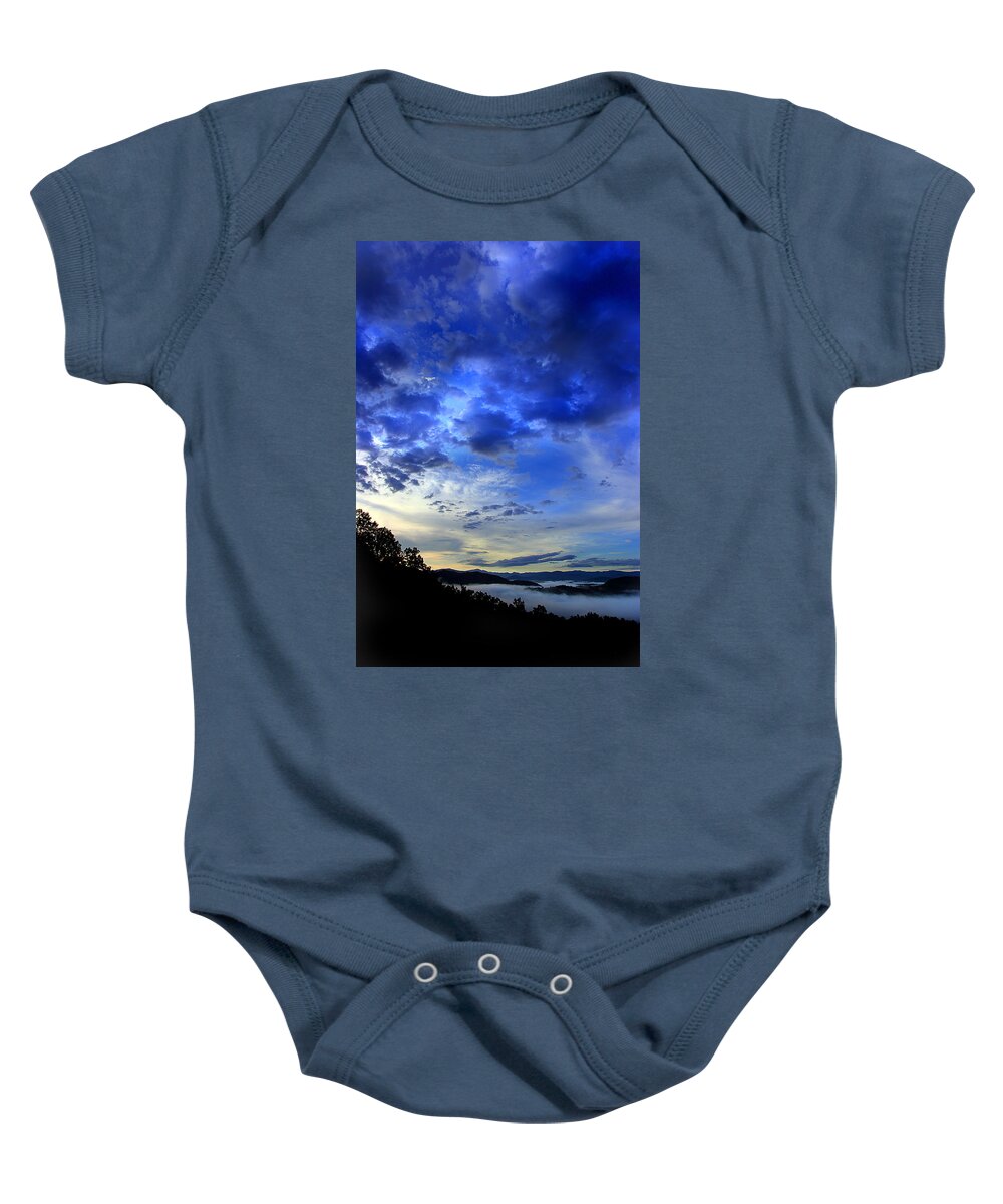 Smoky Mountains Baby Onesie featuring the photograph A Smoky Mountain Dawn by Michael Eingle