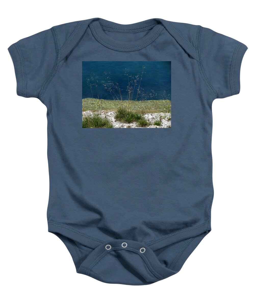 Yellowstone National Park Baby Onesie featuring the photograph By the Water by Laurel Powell