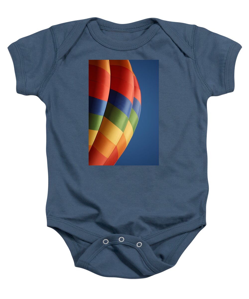 Balloons Baby Onesie featuring the photograph Hot Air Balloon by Ernest Echols