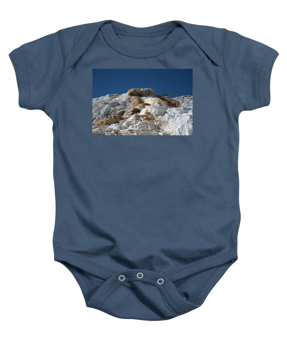 Blue Baby Onesie featuring the photograph Mammoth Hotsprings 4 by Frank Madia