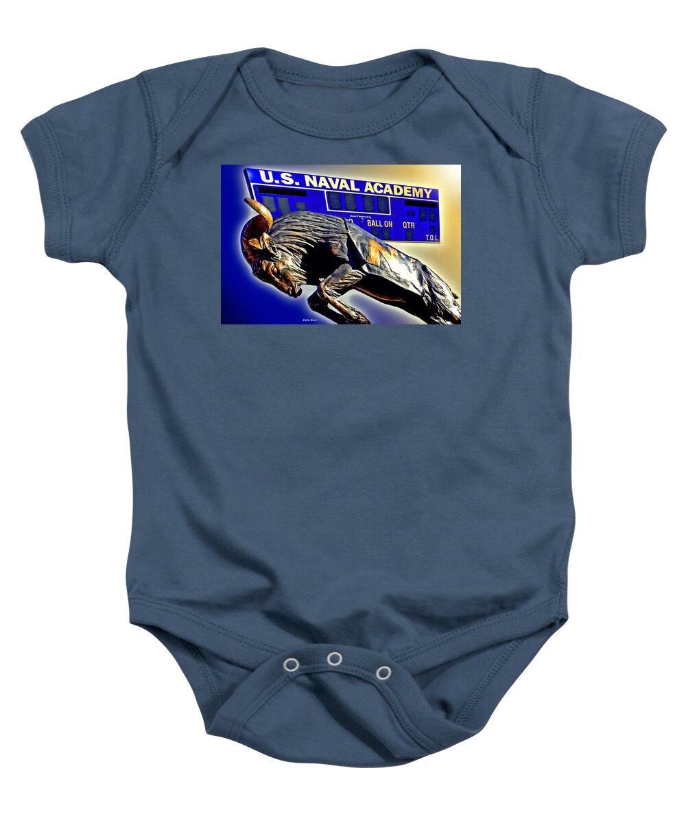 Navy Baby Onesie featuring the digital art Navy by Stephen Younts