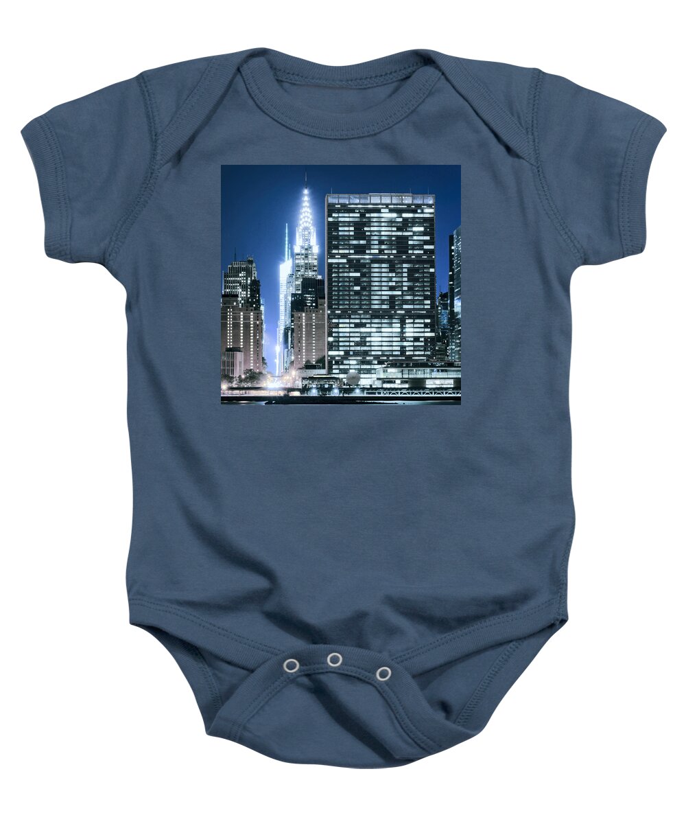 Gantry Plaza State Park Baby Onesie featuring the photograph NY Sights by Theodore Jones