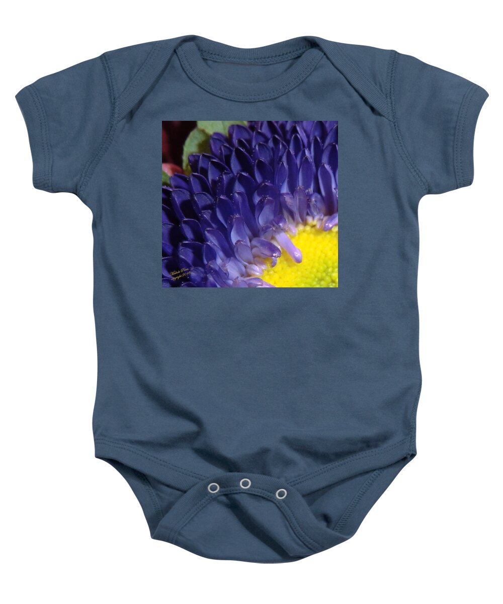 Flower Photograph Baby Onesie featuring the photograph Present Moments - signed by Michele Penn