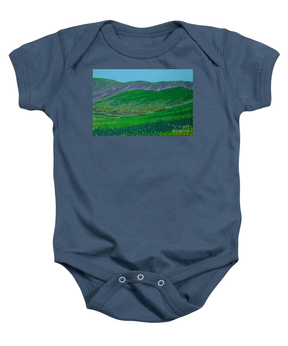 Hands Baby Onesie featuring the painting Rejoice And Be Glad by Doug Miller