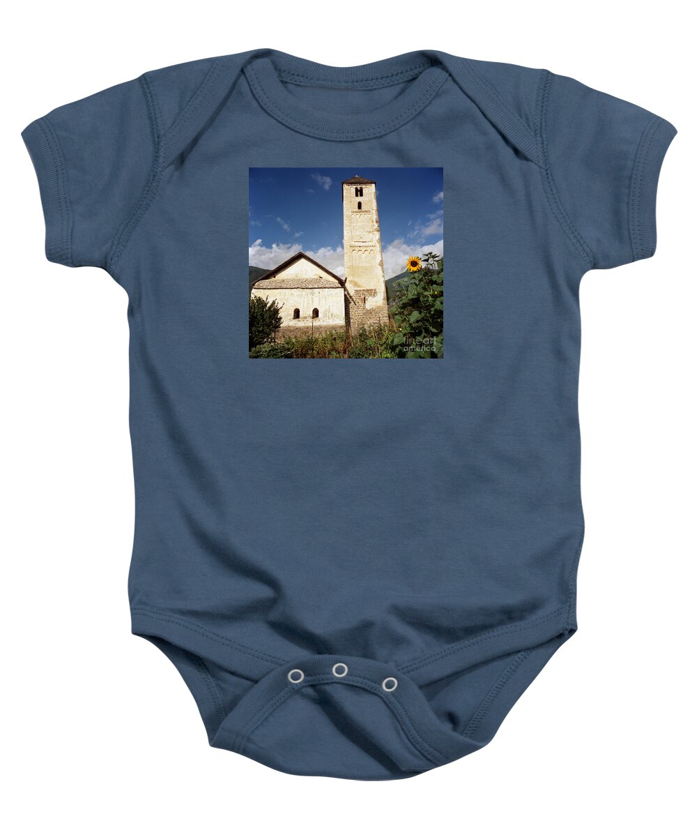 Church Baby Onesie featuring the photograph Romanesque Church by Riccardo Mottola