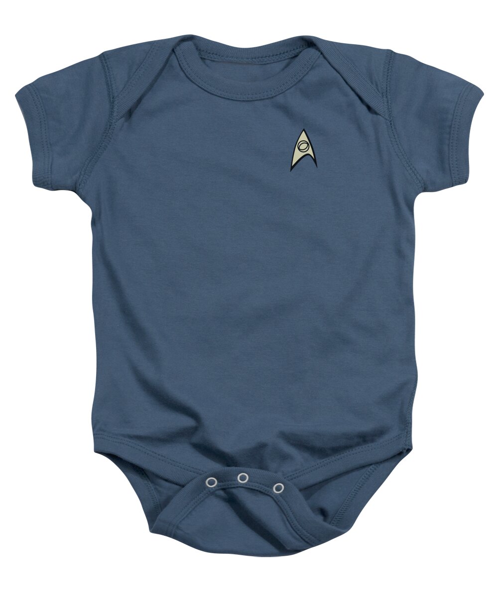 Star Trek Baby Onesie featuring the digital art Star Trek - Science Uniform by Brand A