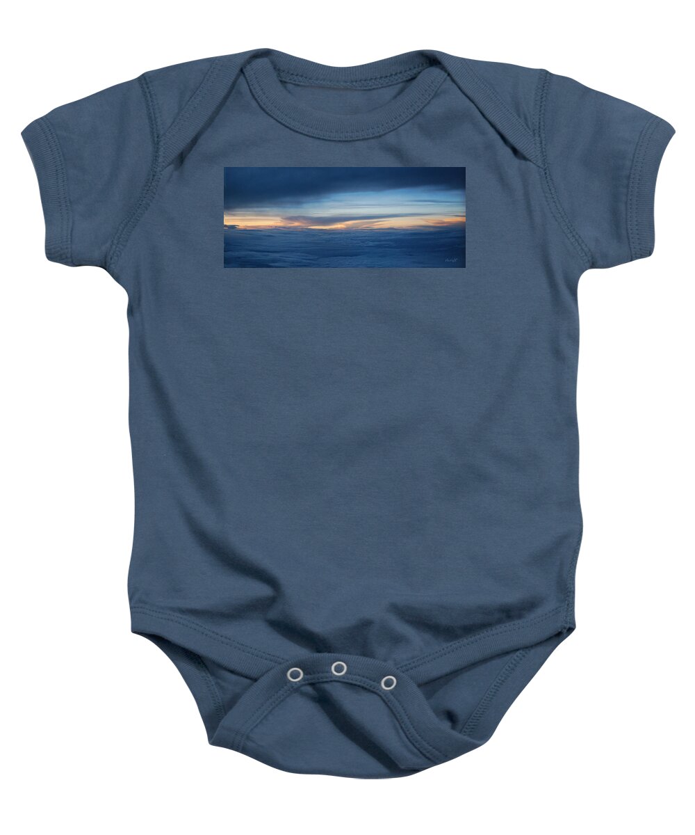 Wright Baby Onesie featuring the photograph Sunset At Thirty Three Thousand Feet by Paulette B Wright