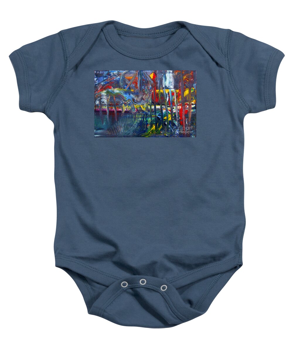 Abstract Dream Baby Onesie featuring the painting Suzanne's Dream II by James Lavott