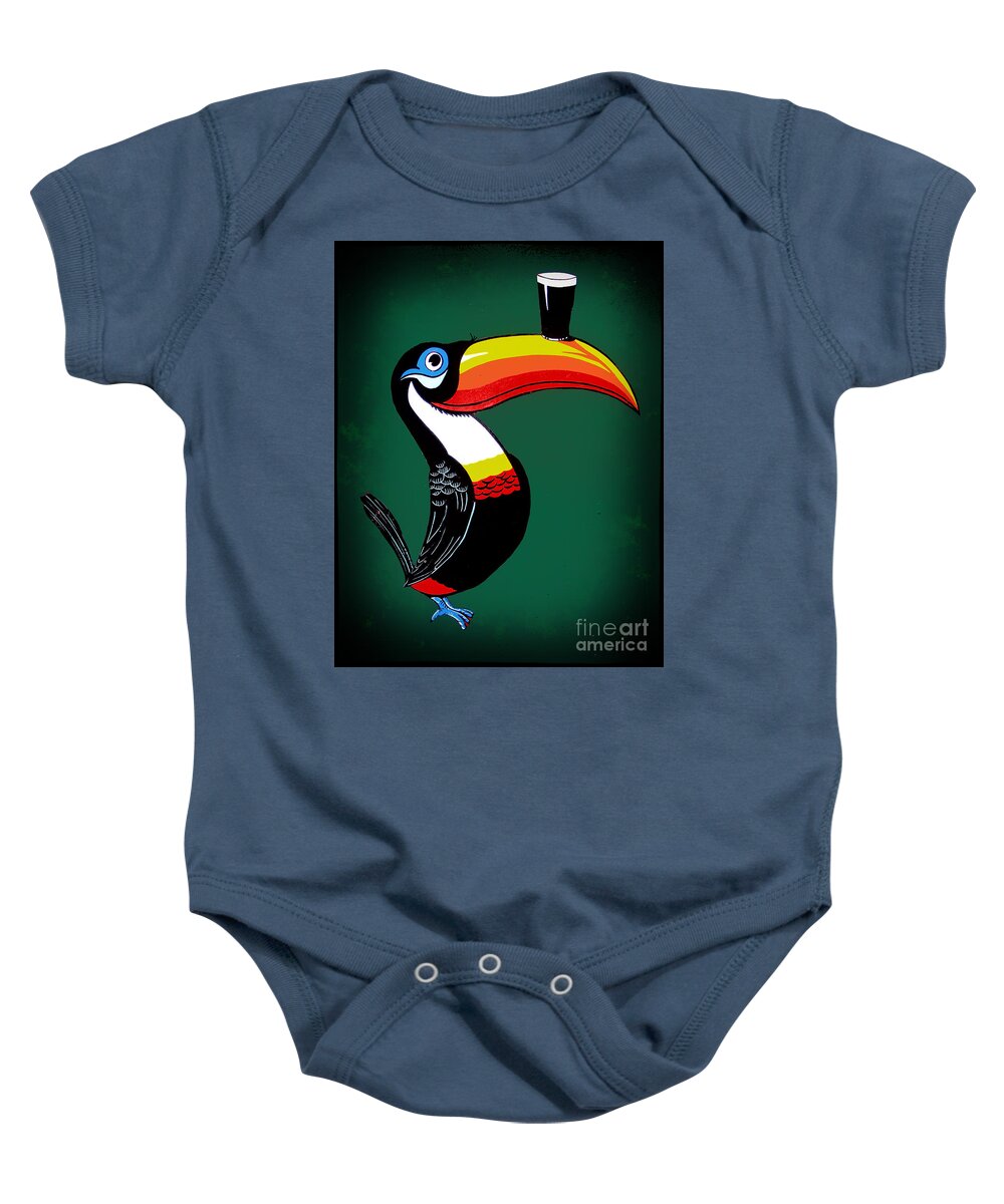 Mural Baby Onesie featuring the photograph The Toucan by Nina Ficur Feenan