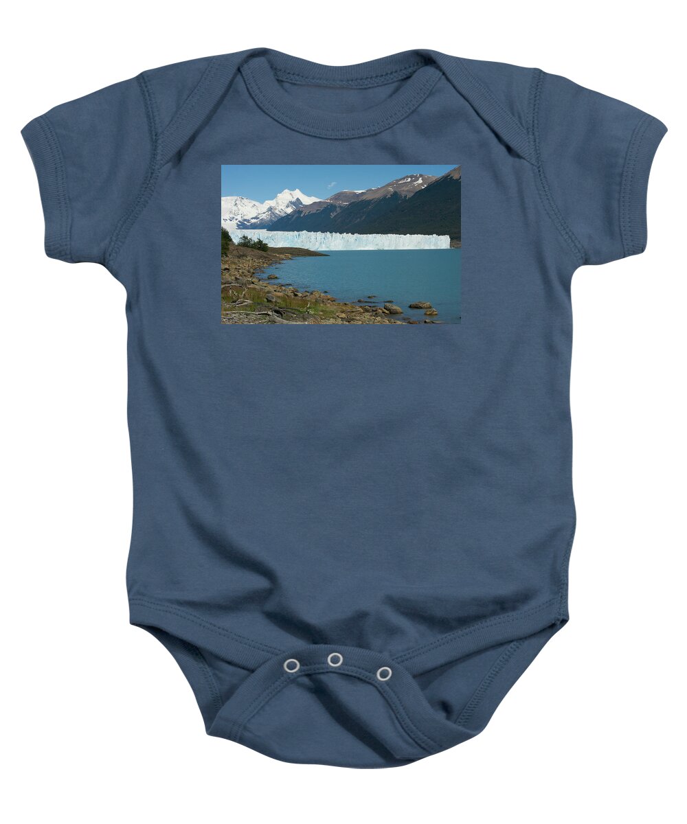 Patagonia Baby Onesie featuring the photograph White Glacier by Richard Gehlbach