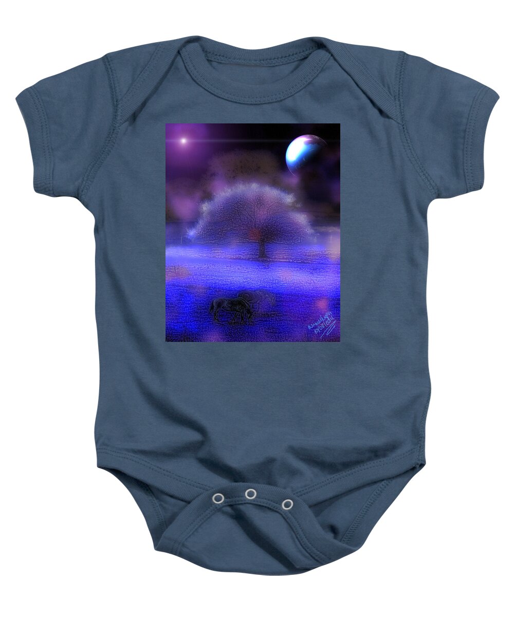 Fairytale Baby Onesie featuring the digital art Es war Einmal - Once upon a Time by Mimulux Patricia No