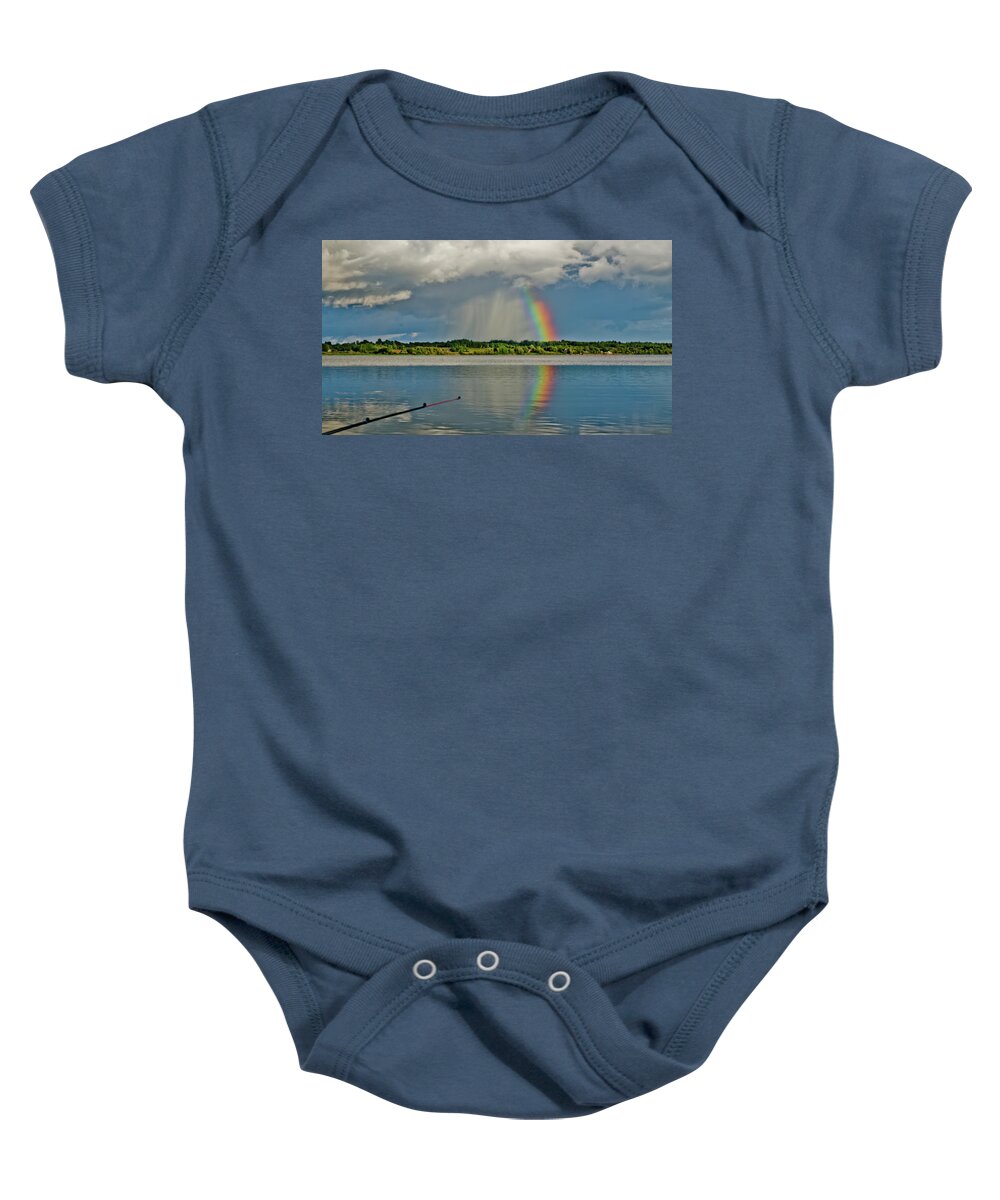 Beach Baby Onesie featuring the photograph Rainbow #1 by Michael Goyberg