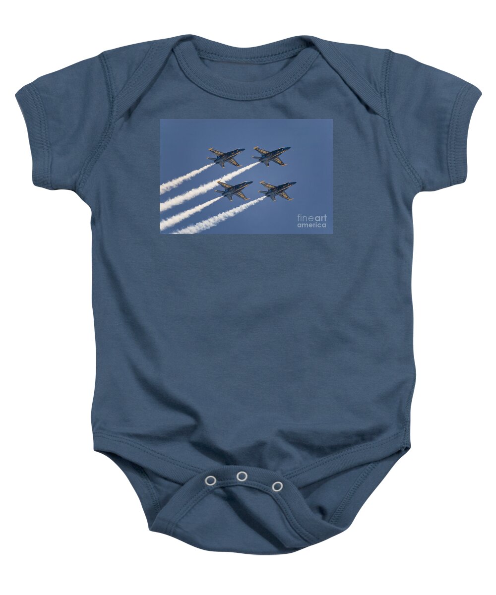 F-18 Baby Onesie featuring the photograph Blue Diamond by Tim Mulina