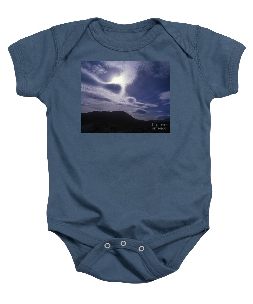 Death Valley Baby Onesie featuring the photograph Death Valley clouds by Jim And Emily Bush