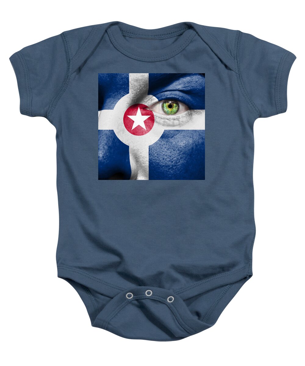 Art Baby Onesie featuring the photograph Go Indianapolis by Semmick Photo