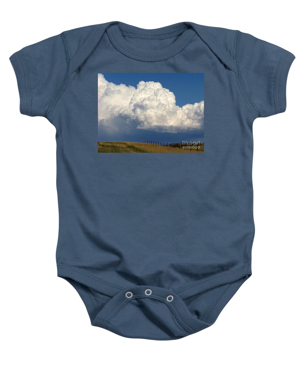 Clouds Baby Onesie featuring the photograph Storm's A Brewin' by Dorrene BrownButterfield