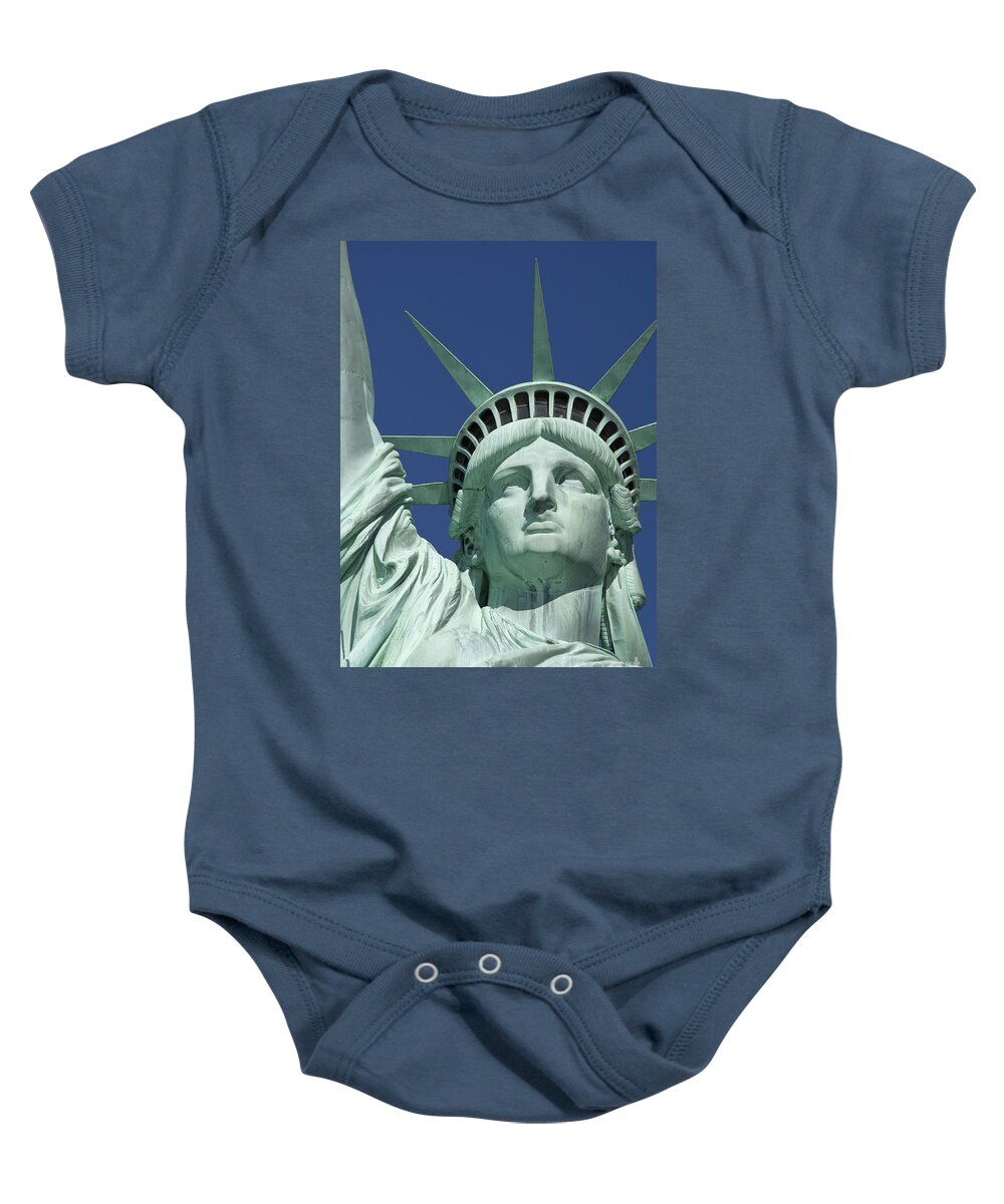 New York Baby Onesie featuring the photograph Liberty by Brian Jannsen