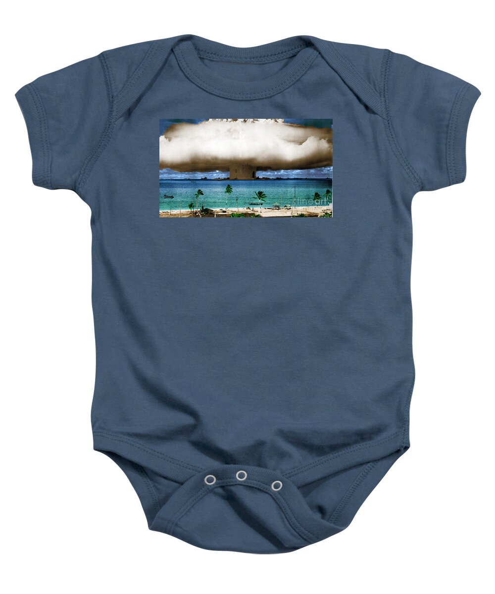 Science Baby Onesie featuring the photograph Operation Crossroads Baker, 1946 #1 by Science Source